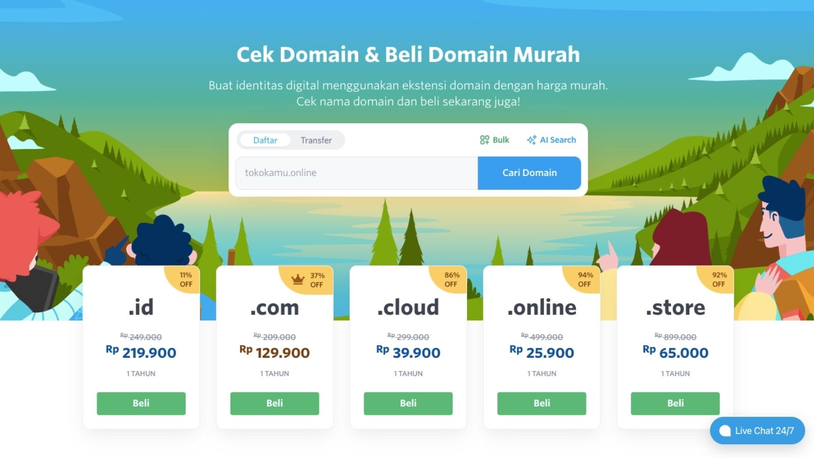 Beli Domain Murah se-Indonesia di DomaiNesia