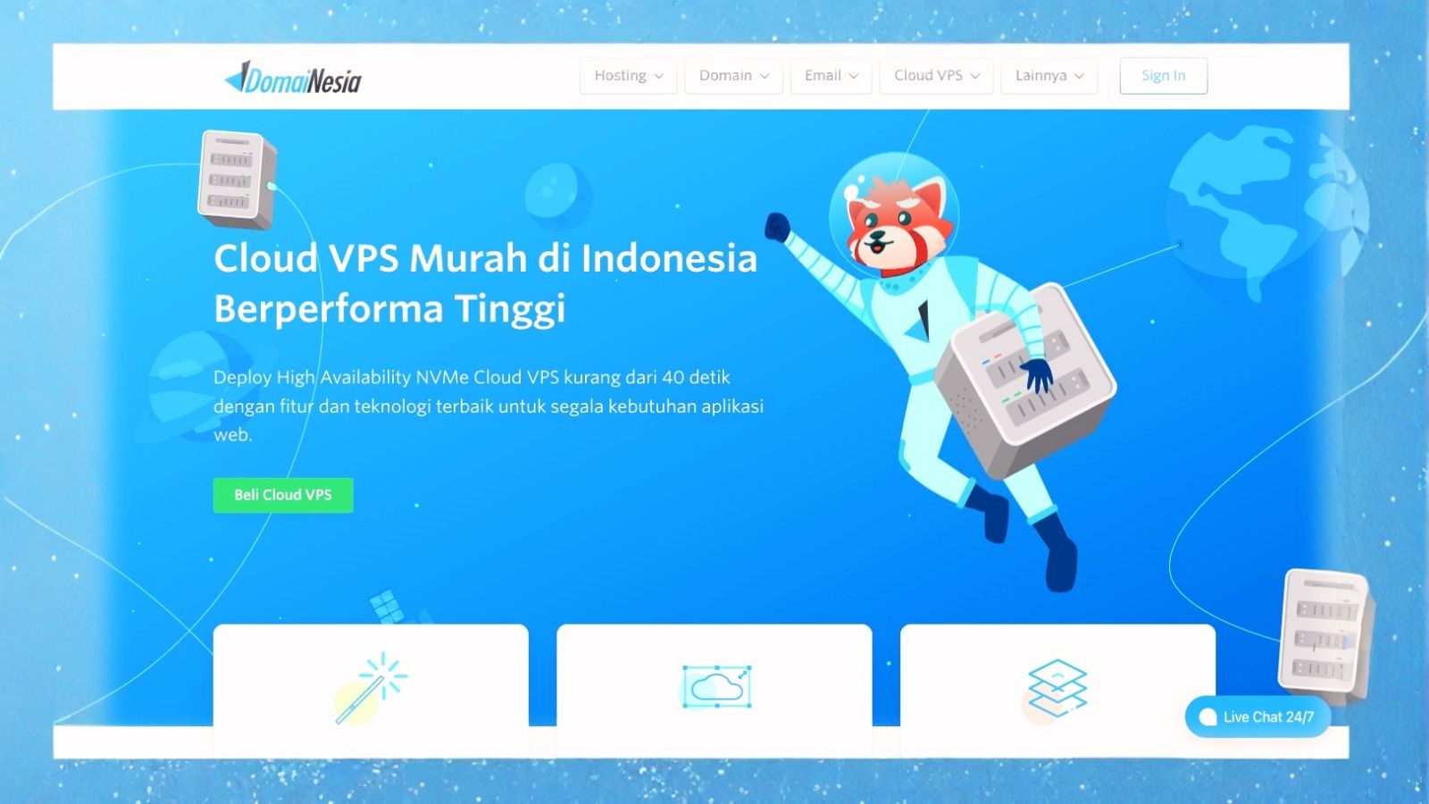 Cloud VPS Murah Terbaik Indonesia SSD NVMe