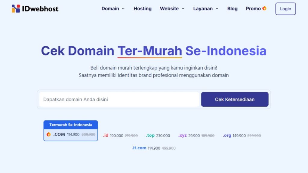 domain murah di idWebHost