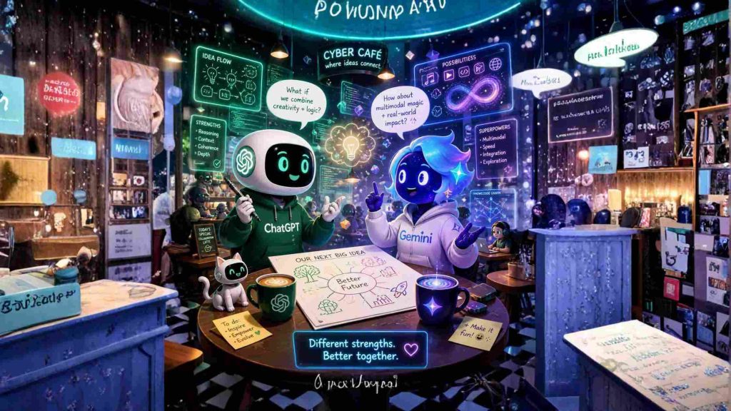 chatgpt + gemini kombinasi ai untuk blogger 2026